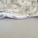 Set lenjerie de schimb pentru patut bebe 3 piese Galaxi gri